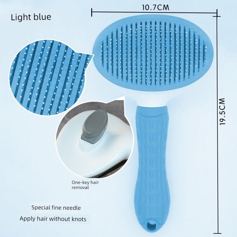 

Кошачья расческа плавающая шерсть чистка чистящее средство щетка для удаления шерсти собак удобный гаджет удаление шерсти специальная игольчатая расческа товары для питомцев Fine needle rubber head (round head)-Blue