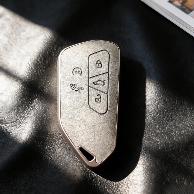 

For Vw Atlas Cross Sport Key Case Cover Fob Very Light 5 Buttons Car Smart Key Fob Ring Chain Cover Case Accessories