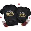 Women's Merry Chrismas Christmas 2025 New Year's Santa Claus Crew Neck Plus Size Short Sleeve Women's Top