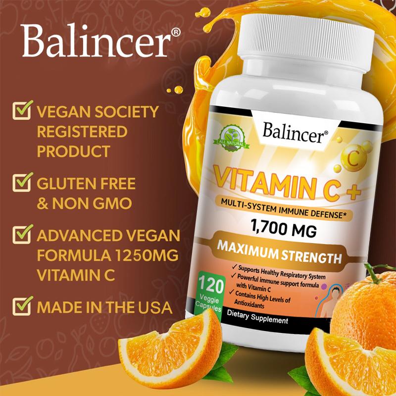 Vitamin C D3 Dietary Supplement, With Zinc, Ginger Root, 120 Capsules Per Bottle