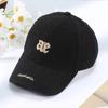 New Embroidered Baseball Cap for Men and Women for Autumn and Winter Versatile Baseball Cap Hard Top Blend Casual Curved Hat