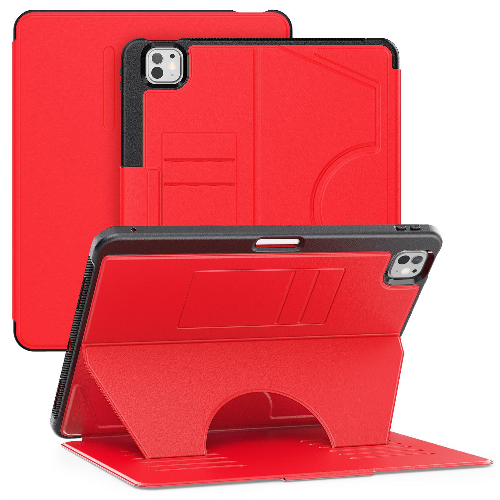 

Magnetic Case Universal For Apple iPad Pro 13 2024 M4 Model A2926 A2925 A3007 Multi-angles Stand Cover Luxury PU Leather Shell iPad Pro 13 2024 M4 красный