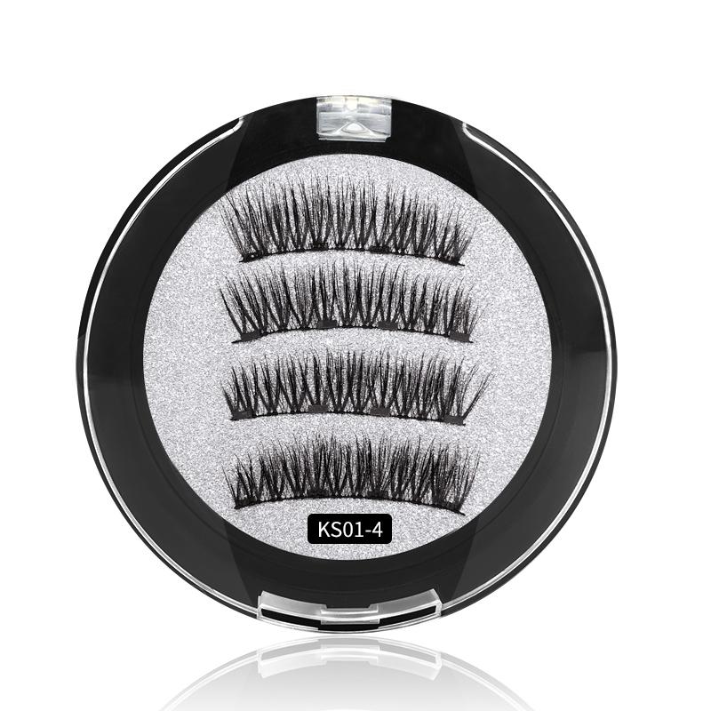 3D Eyelash Magnet Natural False Magnet Lashes New Arrival Magnetic Mink Eyelashes 4 Magnets Handmade