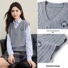 Shangdoubila Women's Preppy V-Neck Knit Vest