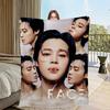 Blanket Flannel singer warm comfort  soft plush blanket for J-Jimin sofa idol living room Kpop office bedroom travel gift