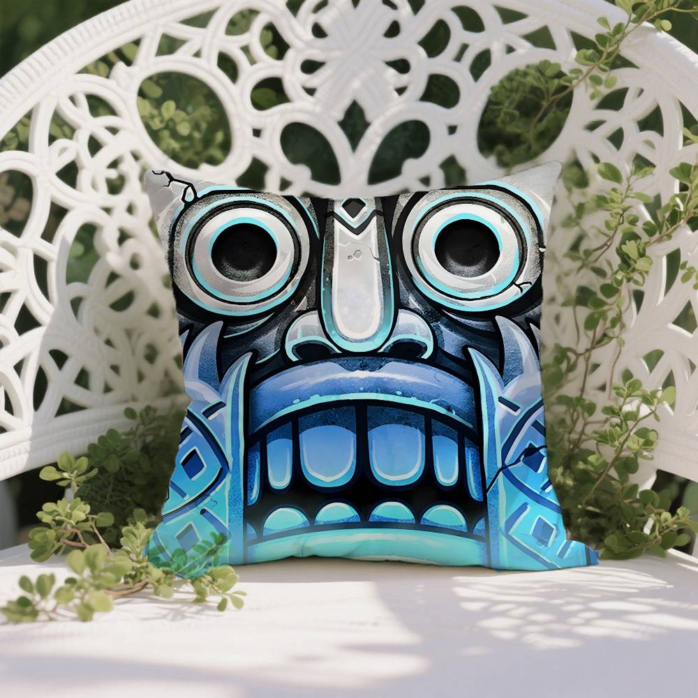 Pop-Parkour Game Temple Run-A Pillow Case Anti-dustmite Pillowcase Invisible Zipper Silky Short Plush Sofa Cushion Cover