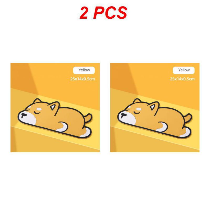 

2/3/4 шт. Коврик без запаха из ПВХ-материала для салона автомобиля, мультяшный нескользящий коврик, термостойкий, коричневый, моющийся, нескользящий коврик