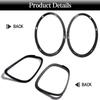 BLH1 Headlamp Bezel Tail Light Trim Ring Glossy Black for Mini Cooper F55 F56 F57 with Installation Tool