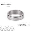 Lemegeton Alchemy Symbol Rotating Ring Earth Air Water Fire Stainless Steel Ring Vintage Jewelry Men's and Women's Party Gift