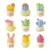 Mini Figurine Cactus Mignon en Résine Ornement Miniature Plante en Pot Petite Plante Cactus Artificiel Faux pour Tableau de Bord de Voiture Bureau à Domicile
