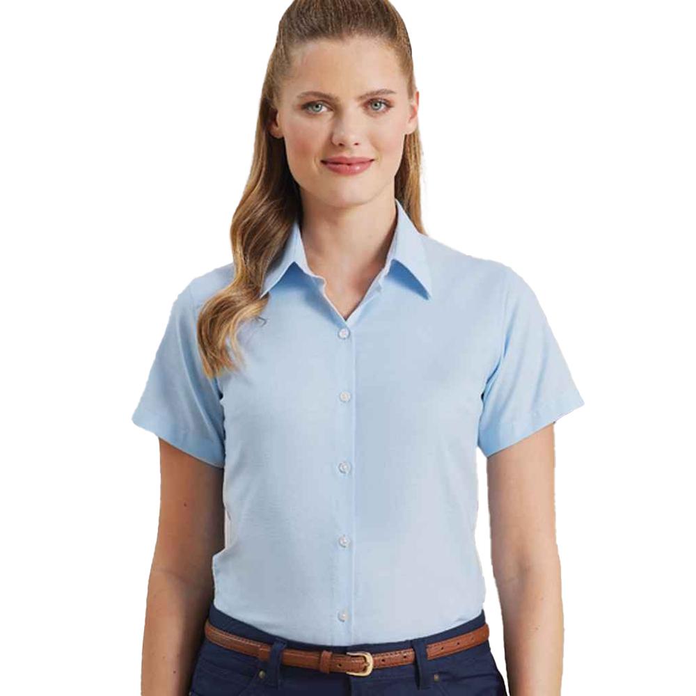 Premier Damen/Damen Signature Pearlized Oxford Kurzarmhemd