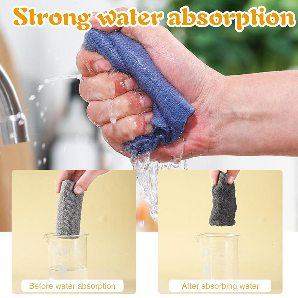 20pcs/box Removable Magic Rag Microfiber Cloth Removable Wiping Cloth Disposable Reusable Absorbent Scouring Dishrags