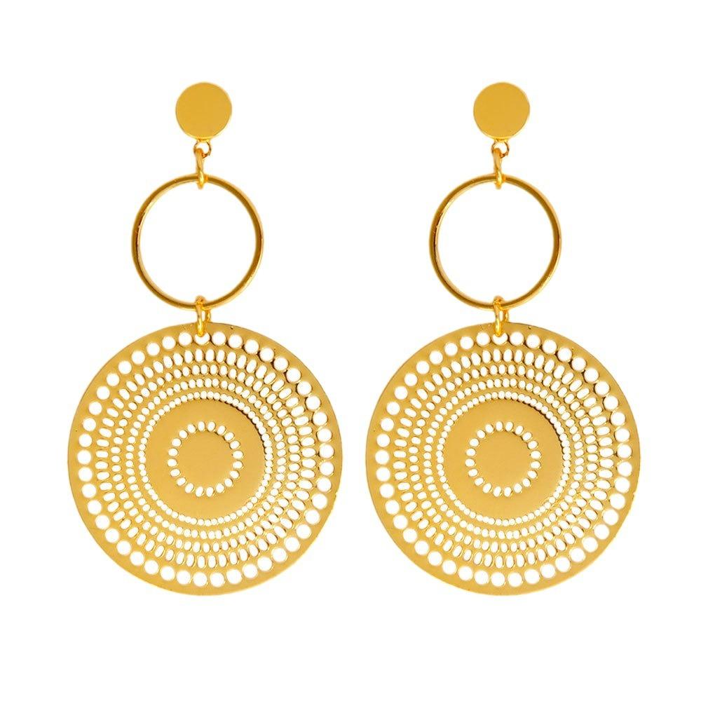 Hollow Geometric Ethnic Style Hollow Circle Earrings