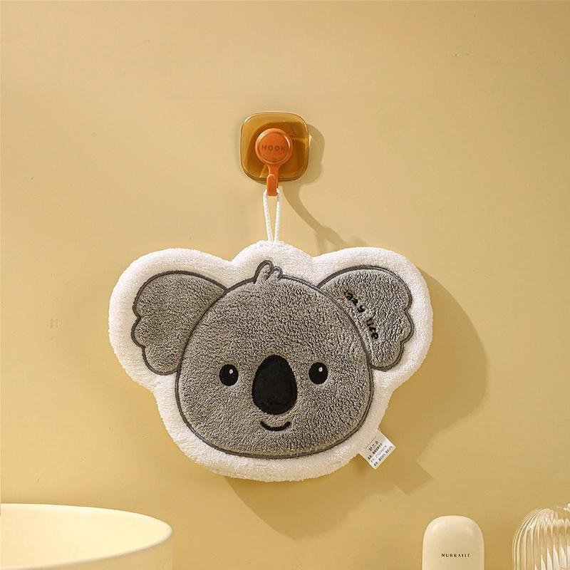 Asciugamano da appendere, simpatico cartone animato, animale, asciugamano in pile di corallo, spugna a doppio strato, super forte, assorbimento dell'acqua, asciugatura rapida, asciugamano multifunzionale