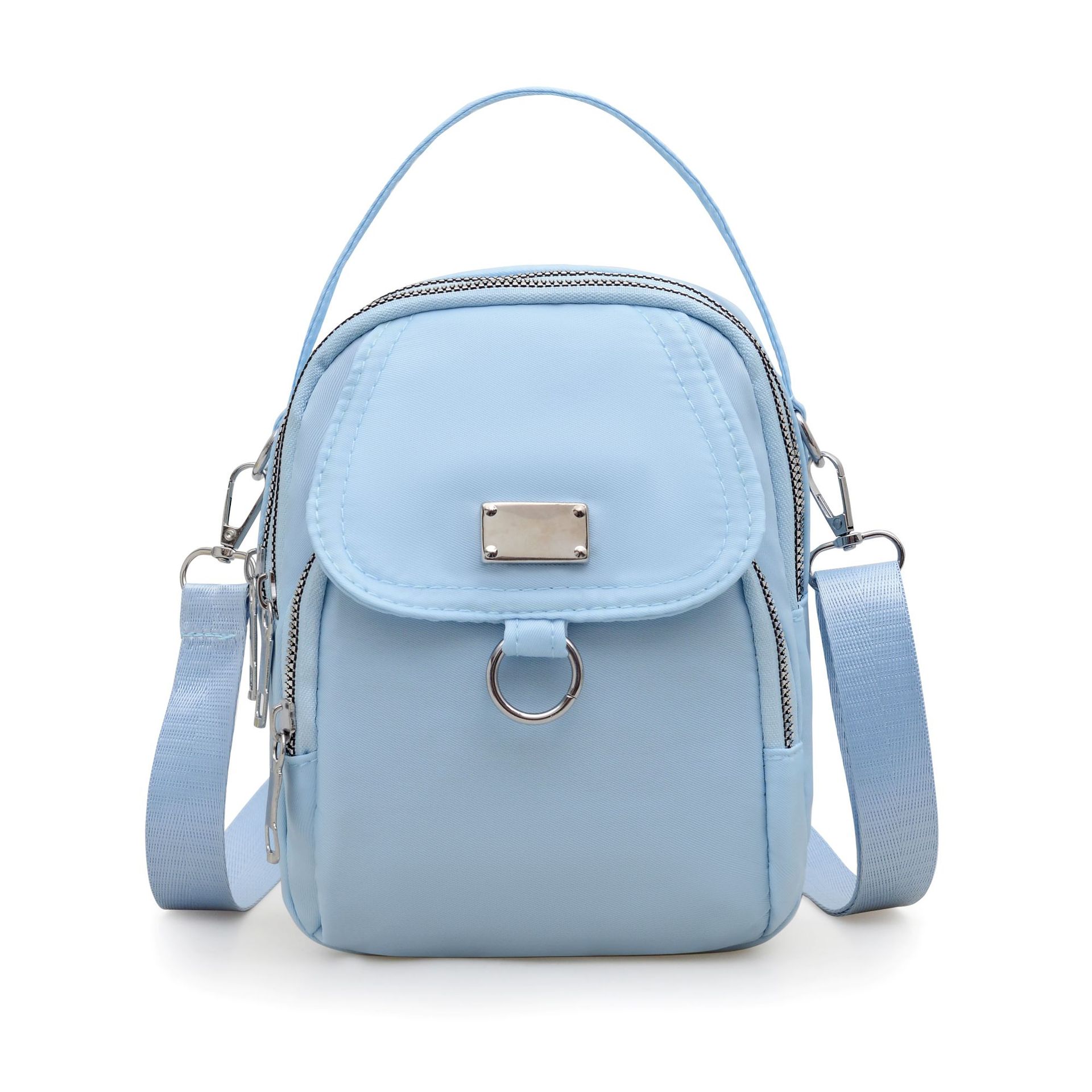 Легкая нейлоновая женская сумка через плечо - повседневная мини-сумка с несколькими отделениями на молнии съемным плечевым ремнем доступна в дюжине цветов 980₽