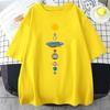 Cosmic Solar System Planets Print Short Sleeve Men Street Casual Tee Clothing Loose Breathable T Shirt Male Summer Tops