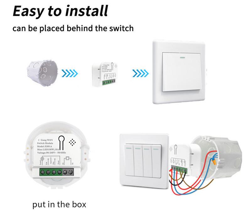 Graffiti Smart WiFi Voice-Controlled On/Off Switch with Alexa Integration, 1-Way Mini Module