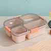 Microwave-Safe Bento Box Adults 3-Compartment Or 4-Compartment Lunch Container With Sauce Soup Compartment Plastic