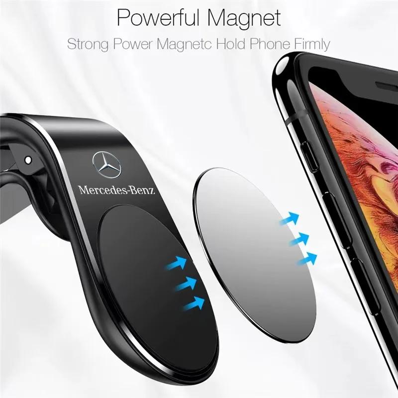 Magnetic Car Phone Holder Air Vent Clip Mount Stand In Car For Mercedes Benz AMG W204 W205 W203 W211 W212 W213 W201 W210 GLA GLC