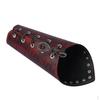 Leather Letters Design Gauntlet Men Women Punk Wristband Wide Bracer Arm Wrap Cuff