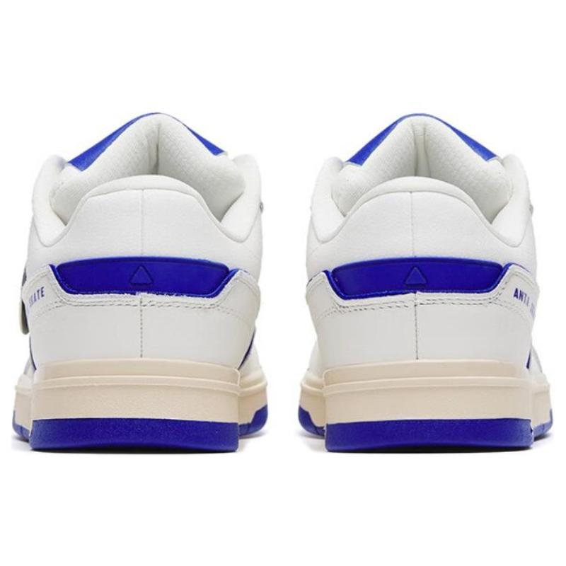 Anta AOYU Slip Resistant Shock Absorbers With Abrasion Resistant Properties Low Top Skateboard Shoes Men's White Blue Sneakers 112248026-3