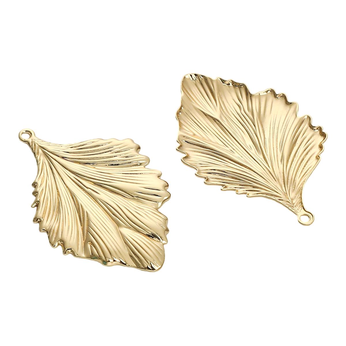 

Медный текстурированный кулон в виде листа для изготовления ювелирных изделий своими руками, аксессуары для рукоделия 24x37mm