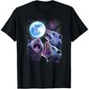 Three Opossums Howling At the Moon Funny Pet Possum Shirt T-Shirt