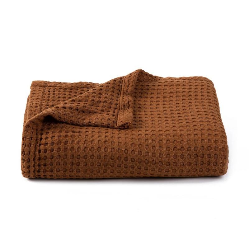 Soft Cotton Waffle Weave Baby Blanket With Mesh Ventilation Swaddle Wrap Newborns Toddlers Breathable Use