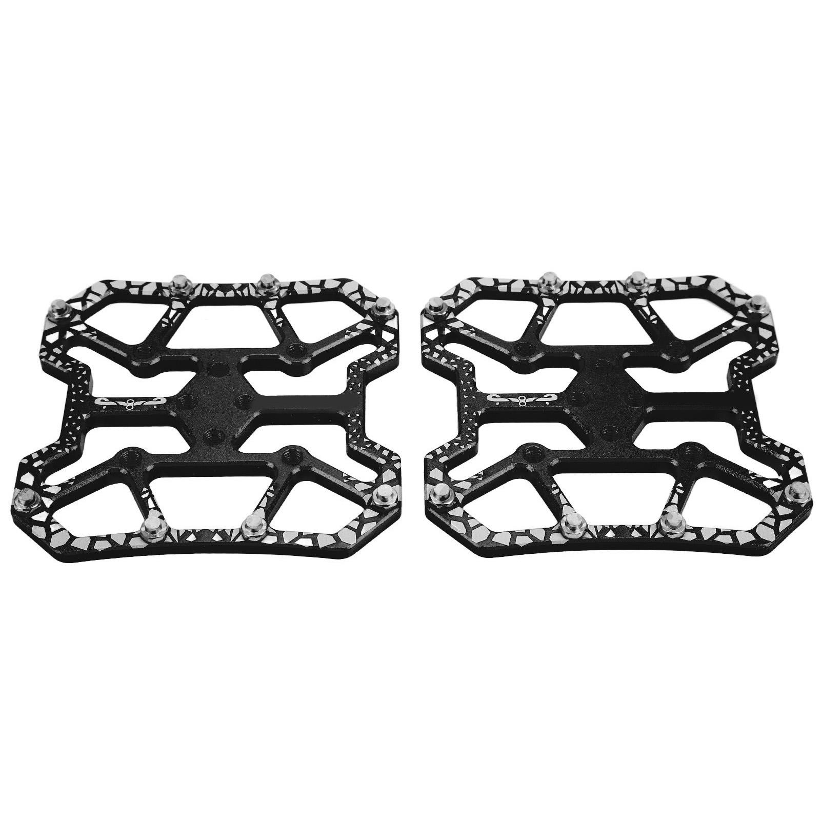1 Pair Bicycle Clipless Pedal Converter Self Locking Disc Pedals Platform Adapter for SPD Bike SystemBlack чёрный
