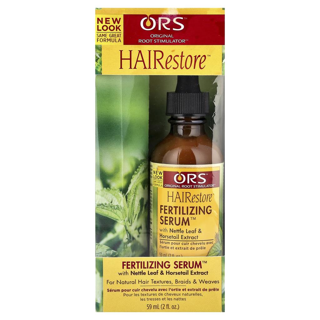 ORS, HAIRestore™, Fertilizing Serum™, Nettle Leaf and Horsetail Extract, Natural Hair Texture, Braids and Braids, 59 Ml (2 Fl Oz)
