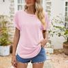 Women's Hole Hole Hollow Round Neck Short Sleeve Hole Eye Casual T-shirt