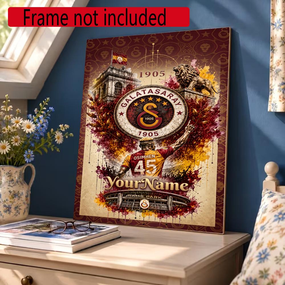 Galatasaray Personalized Text Diamond Painting Round Diamond Mosaic Rhinestones Diamond Embroidery Craft Kit Wall Decor Without Frame