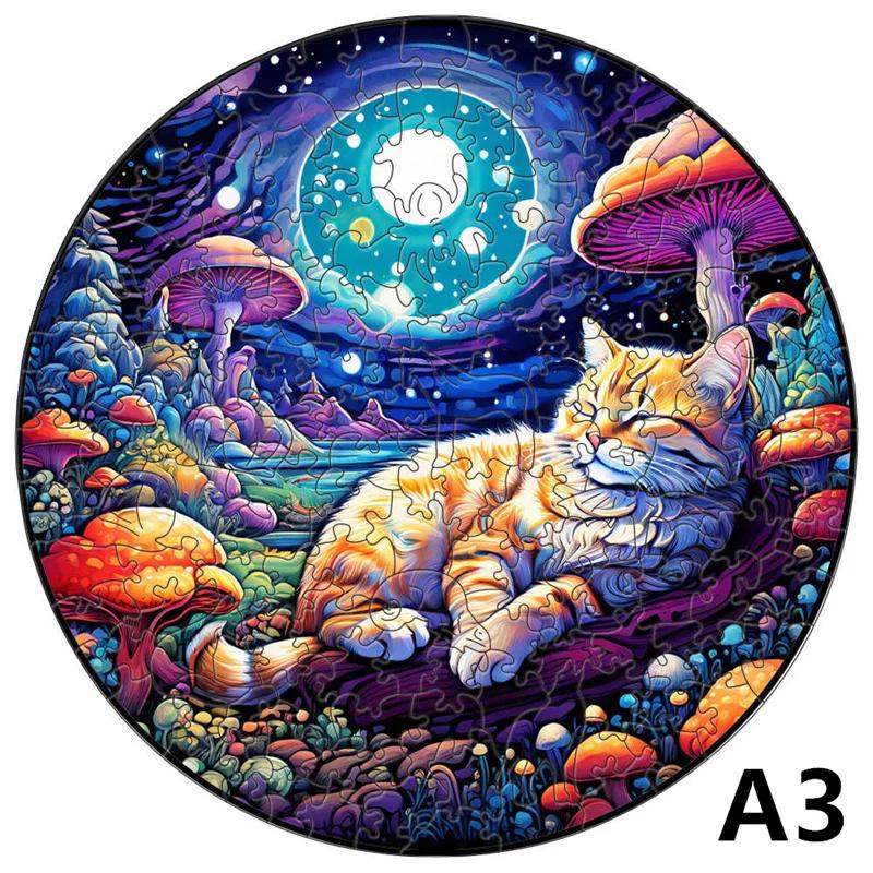 Children Cute Animal Wooden Puzzles Montessori Games 3d Wooden Puzzle Adults Christmas Board Games Ideal for The Whole Family Do-It-Yourself