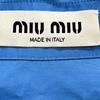 MIUMIU 22SS MK1626 Logo Embroidered Oversized Poplin Long-Sleeve Shirt Tops 40 blueUsed