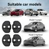 YZ 4Pcs Car Silicone Door Lock Cover Protective Stickers Car Door Lock Damper For Tesla Model 3 Y YL Highland Juniper Accessorie
