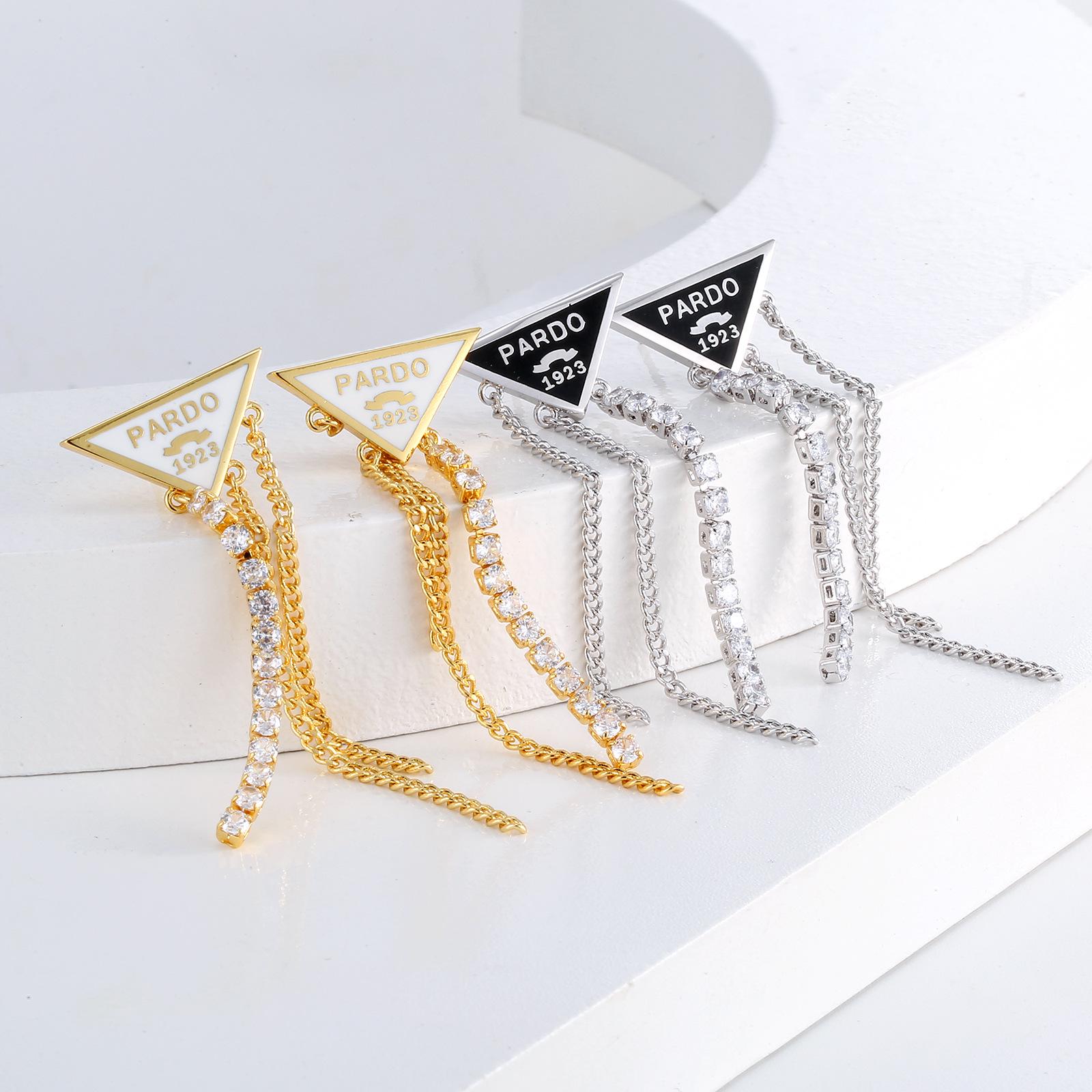 

Haute Couture Tassel Earrings: Socialite Style with Cubic Zirconia & S925 Silver Needle