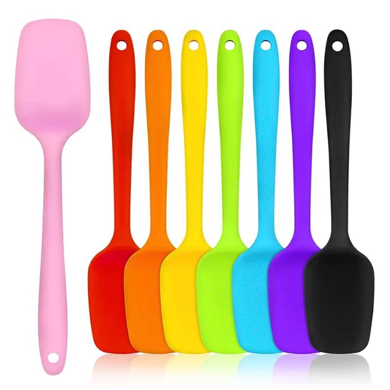 1PC 21cm Silicone Spatula Cream Spatula High Temperature Resistant Non-stick Spoon Kitchen Baking Accessories and Tools