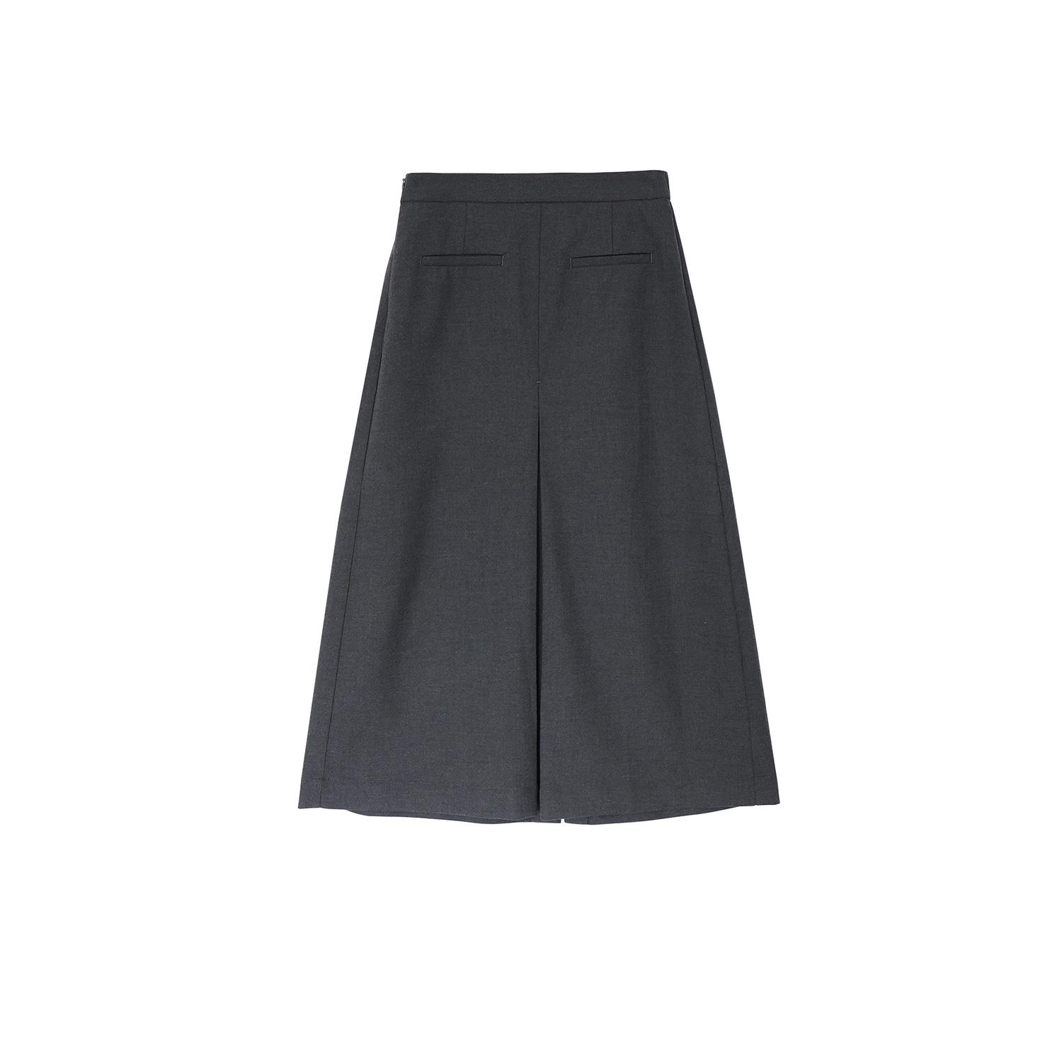 

Elegant Plus Size A-Line Skirt for Autumn/Winter - High-Waisted, Drapey, Slimming with Elastic Waist 3XL (85-100 kg) сірий колір