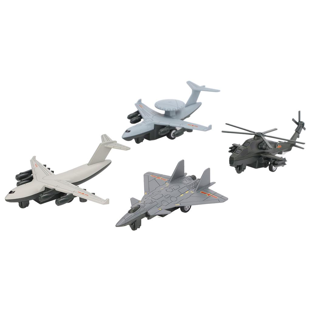 4pcs Pull Back Airplane Toy Children Boys Alloy Simulated Aircraft Plane Model Birthday Gift Decoration