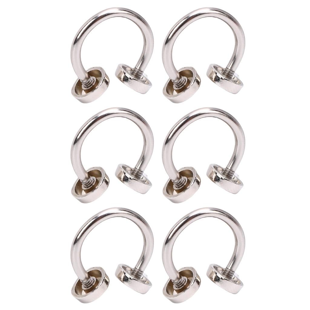 20PCS C Shaped Buckles Zinc Alloy 10mm Double Head Rivet Buckle for Clothing Collar Hat Decoration Shoe Hardware