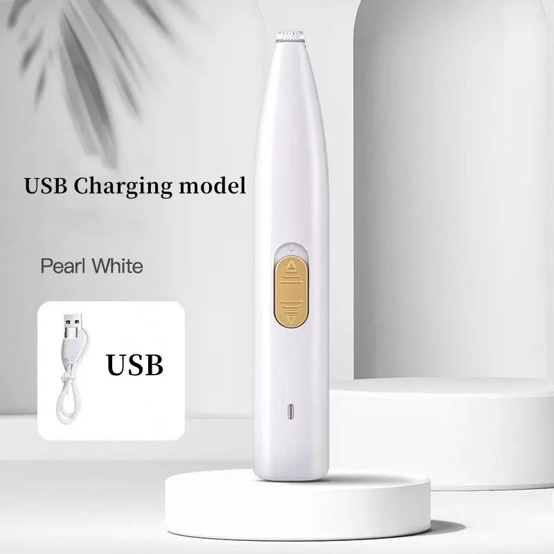 1 szt. Elektryczne Maszynki do Strzyżenia Zwierząt Kot Pies Ciche Trymery do Włosów na Łapach Czyszczenie 360° Ładowanie przez USB Przycinanie Włosów na Łapach Zwierząt Produkty do Pielęgnacji Zwierząt