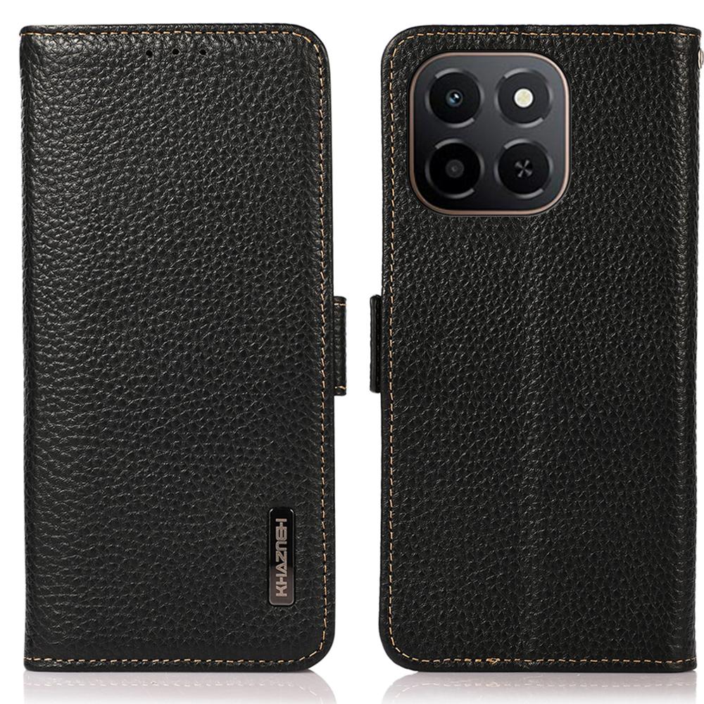 KHAZNEH for Honor X6c 4G Phone Case Genuine Cow Leather Cover RFID Blocking