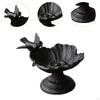 Garden Bird Bath Bowl Feeding Station Housewarming Deck with Decoration Flower Feeder for