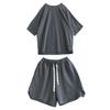 Suit Women's Summer Short-sleeved Top Loose Retro Casual Shorts Women's Two-piece Set