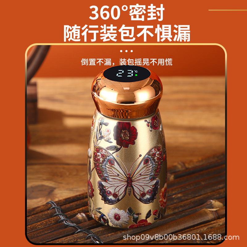 Small and Small-capacity Mini Mushroom Cup, Intelligent Temperature Display, High Value, Portable Student Thermos Cup