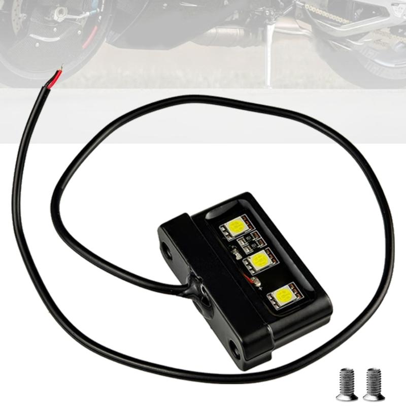 Shockproof License Lamp Bright LED Lighting Waterproof Housing Universal Easy Setups for Motorcycle Electric Vehicle