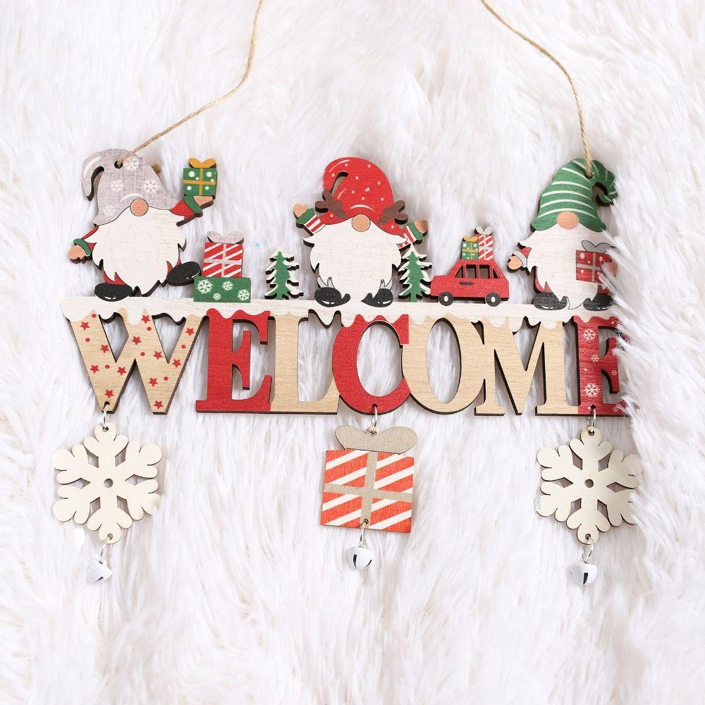 Elk Xmas Tree Ornaments Wooden Xmas Door Hanging Ornaments Wooden Christmas Pendants  Festival