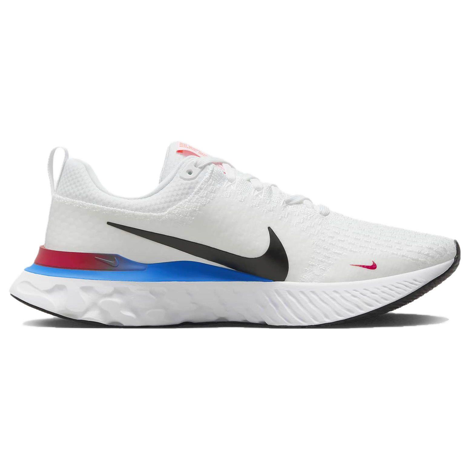 Nike React Infinity Run Flyknit 3 White Photo Blue Red Мужские кроссовки University-Red — фото 2