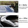 Car Accessories Fit for Toyota Highlander ABS 2014 2015 2016 2017 2018 2019 Side Rear Window Spoiler Wing Cover Trims (Carbon Fiber) 2PCS