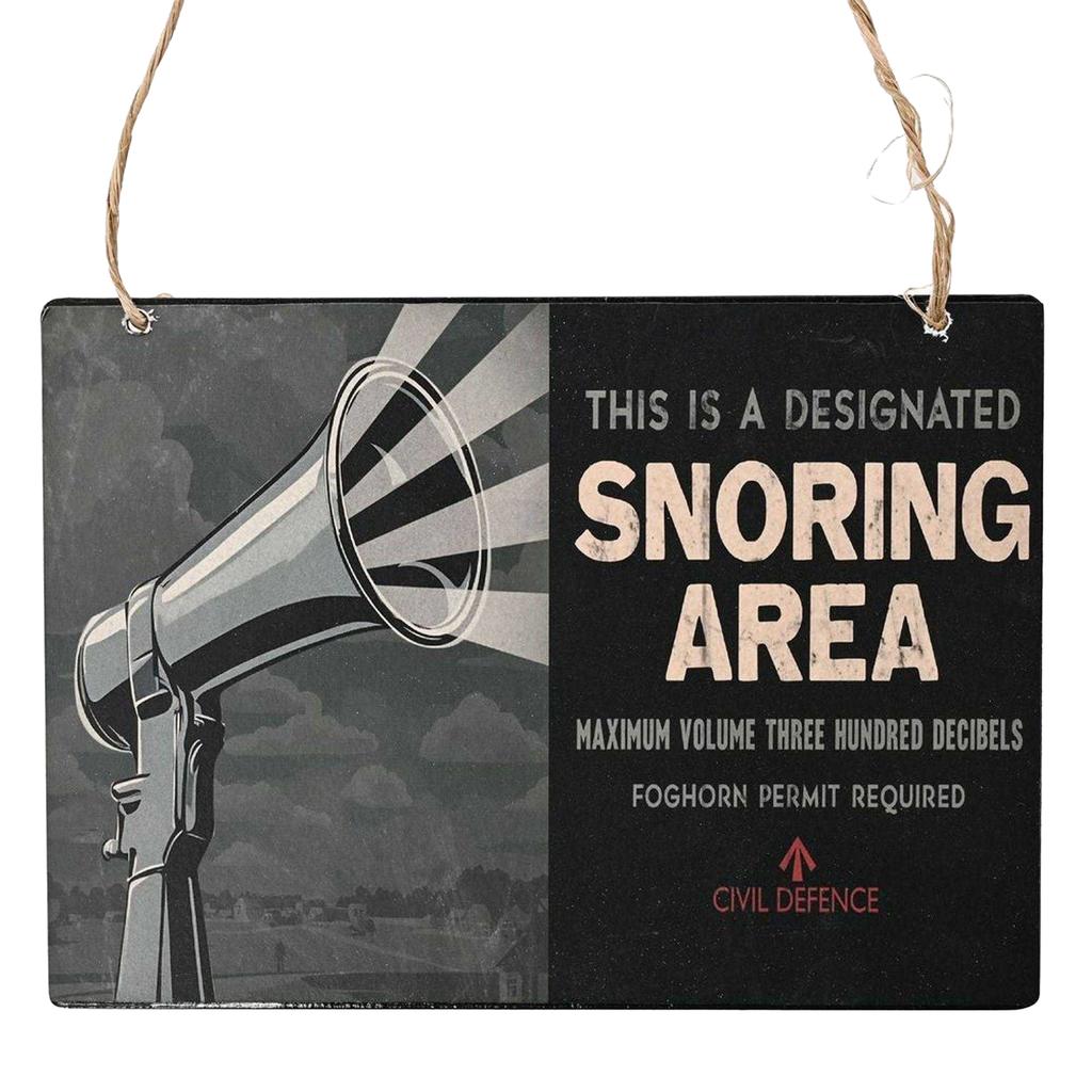 Harvey Makin Civil Defence Snoring Area Plaque